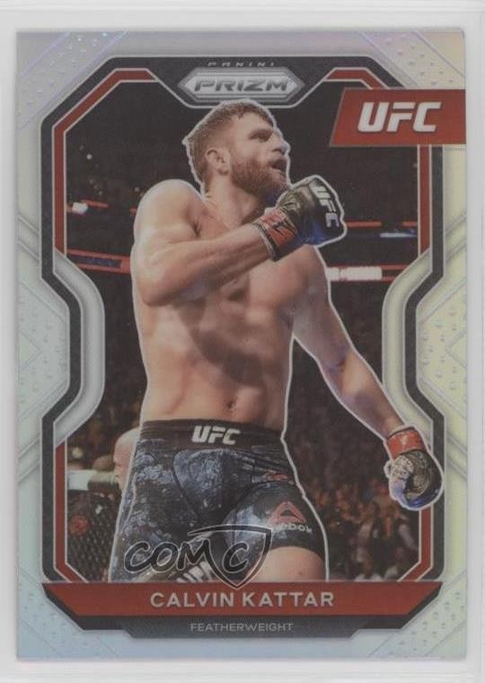 2021 Panini Prizm UFC Silver Prizm Calvin Kattar #58 10l8