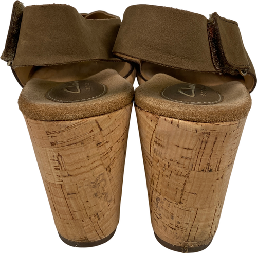 Clarks Artisan Sandali con zeppa donna kaki/beige scuro Caslynn Shae - 9,5 - Foto 5 di 9