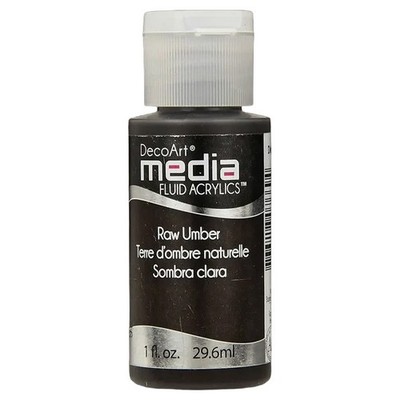 DecoArt Media Fluid Acrylics Acrylfarbe 29,6 ml - Raw Umber