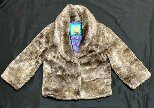 y2k Billabong Faux Fur Coat Medium