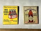 Lot 2 Vintage 1960's Matchbooks Coca-Cola Bottles Universal Atlanta GA King Size