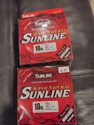 Sunline Fishing Line - Super Natural Monofilament Clear 330 Yard  10t Lb 2 packs