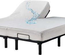Waterproof 32-34 Split Top King Mattress Protector for Adjustable Bed Flex Head