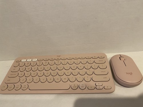 Logitech K380 Wireless Bluetooth Keyboard Pink with Mouse USB Receiver - Picture 2 of 3