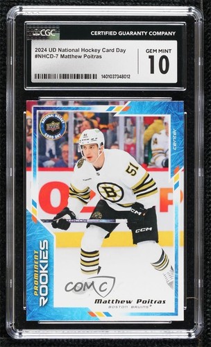 2024 Upper Deck National Hockey Card Day Matthew Poitras #NHCD-7 CGC 10 Gem Mint