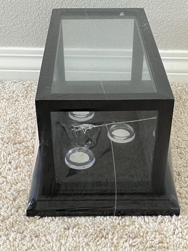 1/18 1/24 Die cast Car Model Black Wooden Glass Mirror Case Display Area 11”x5” - Picture 8 of 15