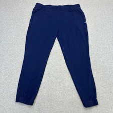 Xersion Activewear Pants WMNS XXL Blue Pull On Elastic Waist High Rise Cotton