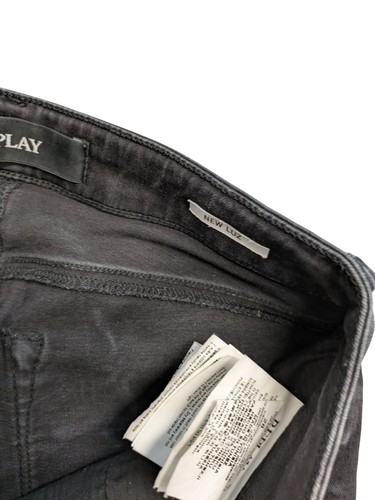 Replay New Luz Straight Fit Black Denim Jeans - Size 30 - Picture 5 of 7