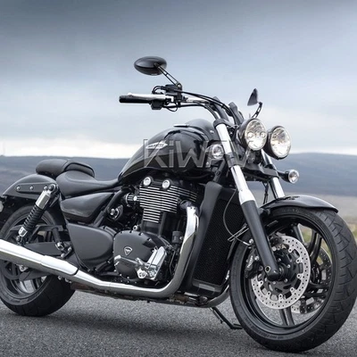 Miroirs aspheric Ovale noir matte slotted arm pour Yamaha MT 09 FZ 09 2013 14 15 - Photo 1/4
