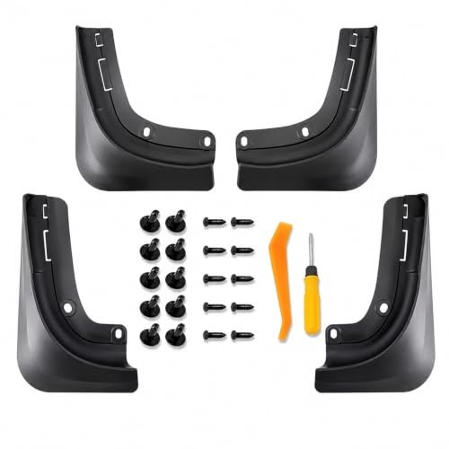 TrrtDo 4 Pack No-Drill TPE Mud Flaps Compatible with 2026 Tesla Model Y Junip...