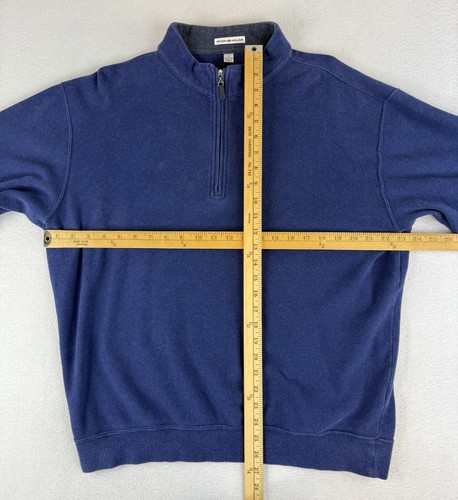 Suéter Peter Millar Para Hombre Grande Azul Cuarto Cremallera Informal Algodón Corea - Imagen 2 de 7