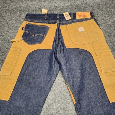 Tory Van Thompson Custom Made Levis 501 x Carhartt Workwear Jeans 38x32 NEW
