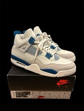 6485 Nike Air Jordan 4 IV Retro Off White/Military Blue FV5029-141 Men  s Size 12