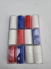 300 Red White and Blue Interlocking Plastic Poker Chips Crisloid Vintage
