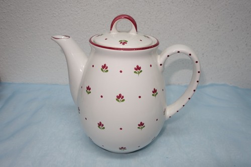 Palatinate Pottery Inzell Scattered Flowers, Red Edge, Smooth Shape - Hand Decorated - Choice - Picture 5 of 13
