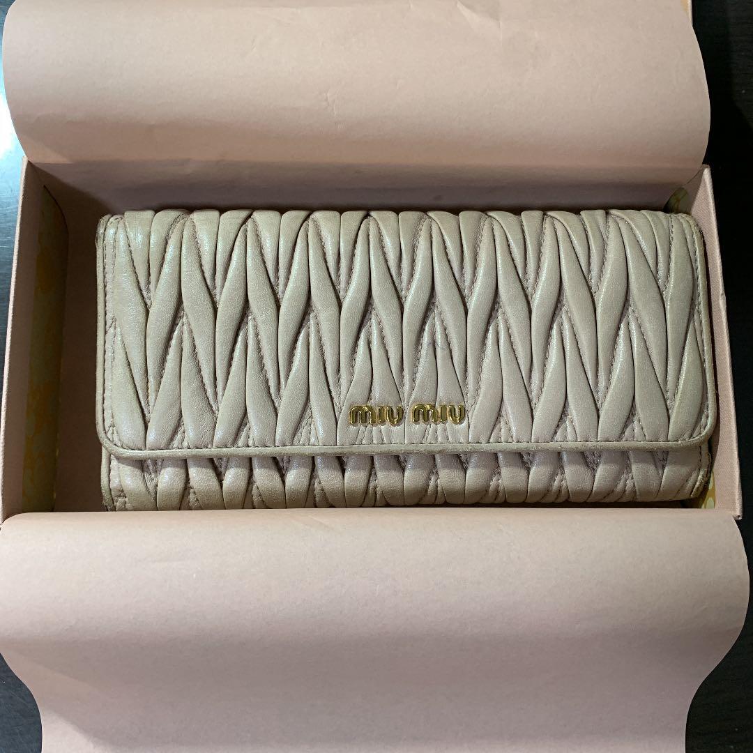 ★関税込み★ Miu Miu francese Wallet miumiu Miu Miu Long Wallet with Box | eBay