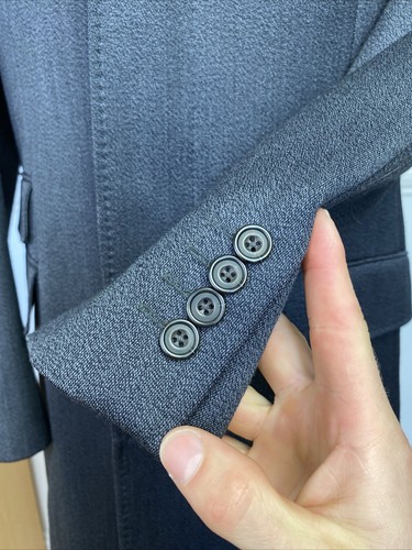 Cappotto giacca cappotto uomo Chester Barrie Savile Row (40R) Covert Whipcord grigio - Foto 3 di 21