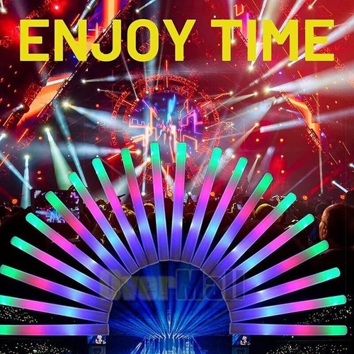 100PCS Bulk Foam Sticks LED Light Up Glow in the Dark Party Halloween Birthday - Picture 3 of 24
