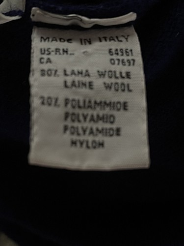 Suéter Vintage Para Hombre Colores Unidos De Benetton Talla 50 Lana Azul Real Hecho en Italia - Imagen 9 de 9