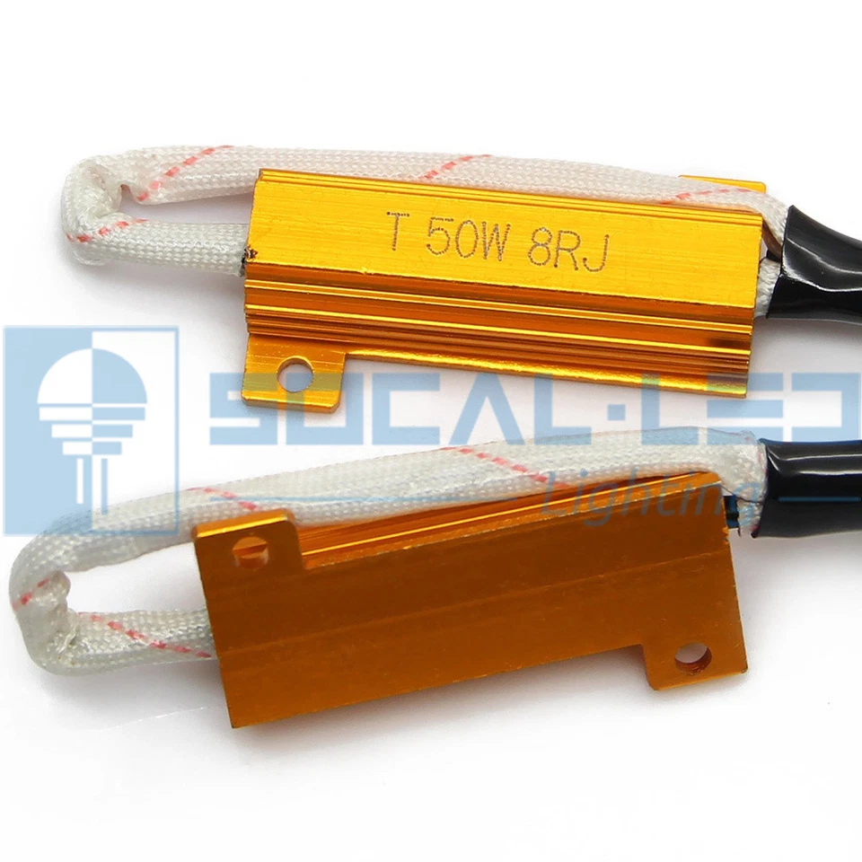 Kit de resistor de carga H4 9003 chicote de fios de relé HID LED decodificador sem erros anti cintilação - Imagem 3 de 4