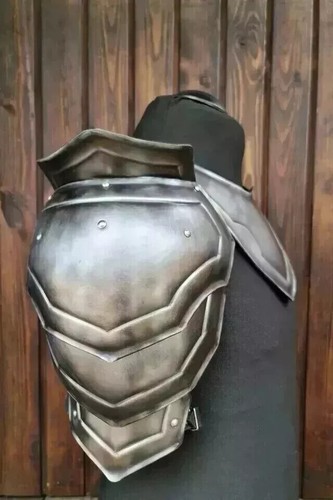 Medieval Pauldrons Shoulder Gorget Armor Knight Larp Reenactment Halloween - Picture 8 of 10