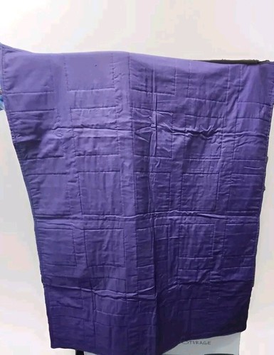 Lila-Töne Baumwolle & Baumwolle/Poly selbstgenäht 44 x 35 in Quilt Decke Überwurf - Bild 3 von 4