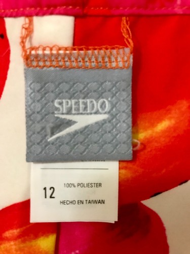 Speedo Reversible Short 12 L Hawaiian Print Pocket Tether Official VELCRO® Close - Picture 11 of 12