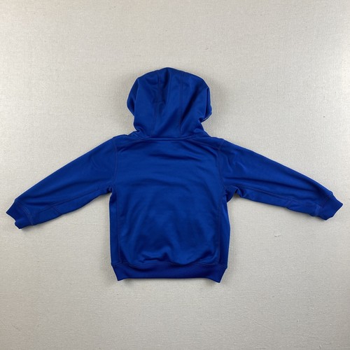 Nike Boys Therma Fit Hoodie Logo Graphic Size 5 Blue Great Condition - Picture 9 of 12