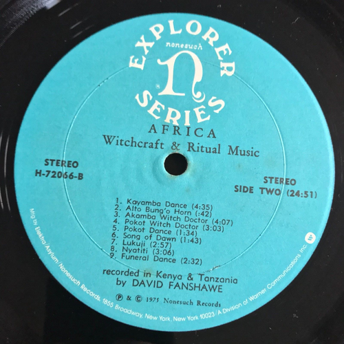 Africa - Witchcraft and Ritual Music Vinyl LP Nonesuch Explorer David Fanshawe - Picture 4 of 10
