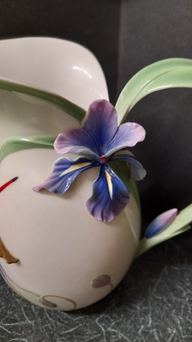 Franz Porcelain Tall Large Decorative Pitcher Jug Hummingbird FZ00131 - Picture 3 of 11
