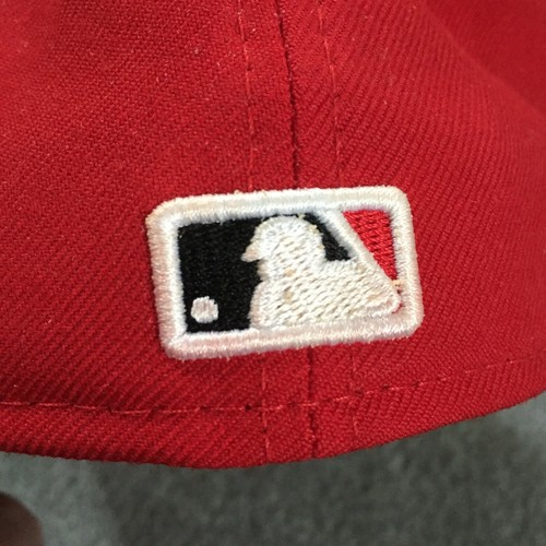 Atlanta Braves MLB New Era 59FIFTY Gorra Ajustada Sombrero Rojo Negro Lana EE. UU. Talla 7-1/8 - Imagen 10 de 12