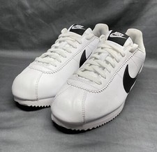 NIKE CLASSIC CORTEZ Leather White Black Sneaker Shoe 807471-101 42 women 10