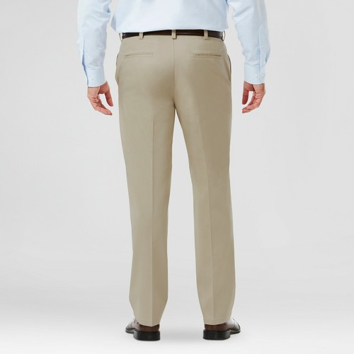 Haggar H26 Men's Classic Fit No Iron Stretch Khaki Pants - Sand - Sz:40x30 - Picture 2 of 4