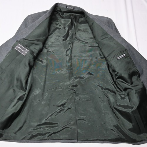 Vtg David Taylor 46R Gray Hopsack Gold Button Mens Blazer Sport Coat Jacket - Picture 6 of 12