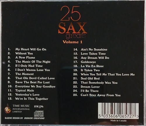 100 Sax Greats ~ 4 CD Set ~ Instrumental ~ Time Music ~ 300+ Minutes ~ Nice! - Picture 4 of 24