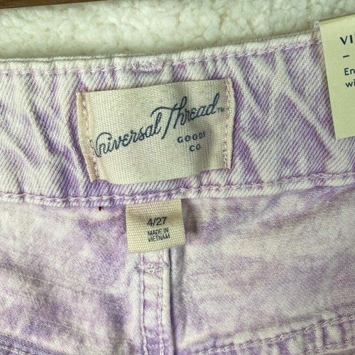 Universal Thread Denim Shorts Purple Acid Wash Jean Shorts Size 27" Waist NWT - Bild 7 von 10