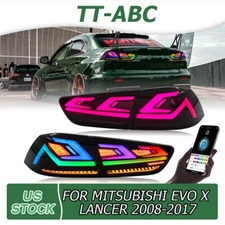 TT-ABC LED Taillights Assembly For Mitsubishi Lancer 2008-2017 EVO X Rear Lamps