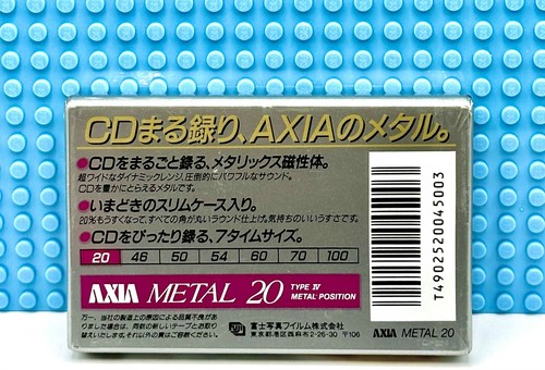 CINTA DE CASETE EN BLANCO AXIA METAL 20 1991 JAPÓN TIPO IV (1) (SELLADA) - Imagen 2 de 5