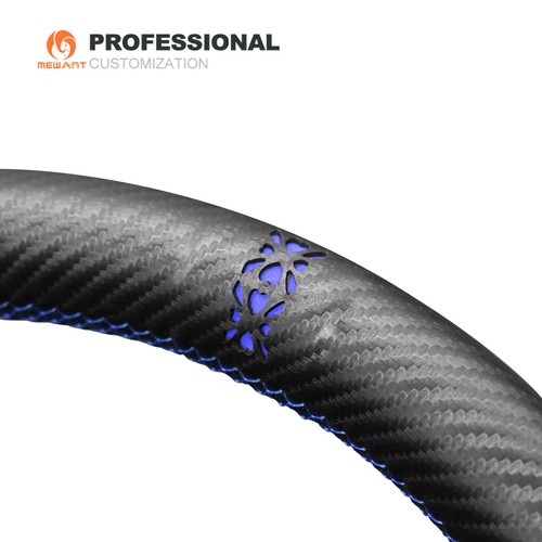 Cubierta de volante de automóvil de gamuza negra fibra de carbono para Infiniti G25 G35 G37 QX50 - Imagen 7 de 12
