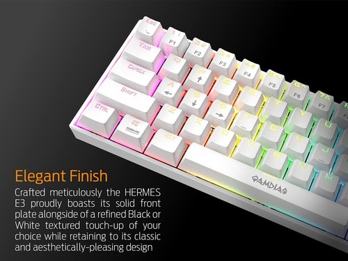 GAMDIAS Hermes E3 61 Key RGB Mechanical Gaming Keyboard White with Red Switch - Picture 6 of 6