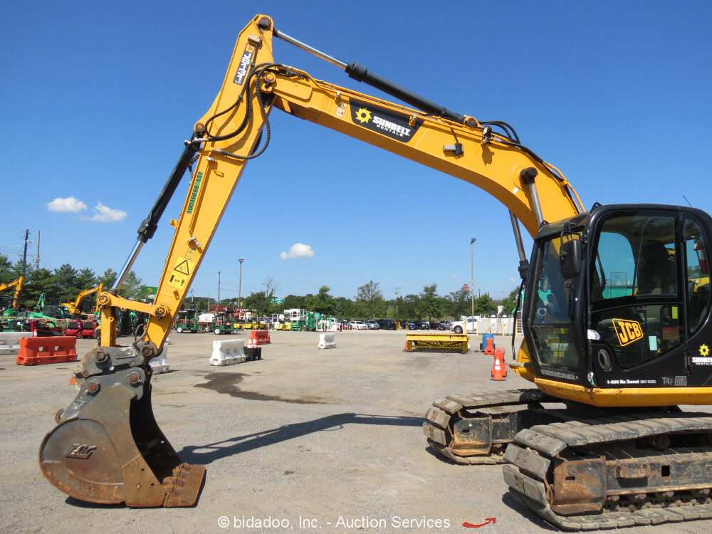 2018 JCB JS131 LC Excavator Crawler Trackhoe Bucket Cab A/C Aux Hyd Q/C bidadoo - Picture 9 of 12
