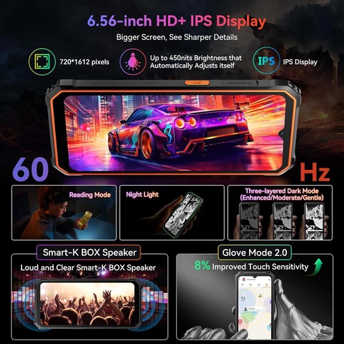 Blackview BV4800 Pro Rugged SmartPhone Android 15 | 12GB RAM + 128GB/2TB Rugged - Picture 4 of 8