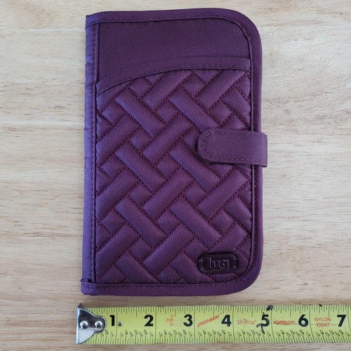 LUG Tandem Snap Wallet Passport •Concord• 14 Credit Card Holder Zip Pocket