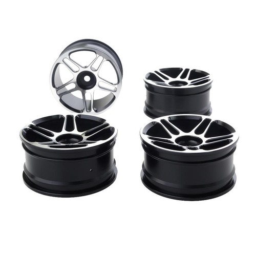 4x Aluminium 12mm Hex Felgen Für 1/10 RC Modell On-road Racing Drift Auto - Bild 2 von 3