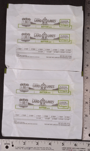 Land O Lakes Butter Maiden Mia 2 Wrappers Final Discontinued Design | eBay