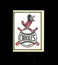 1962 Fleer Team Logo Decals BALTIMORE ORIOLES inserts SUPER RARE (Red Back)