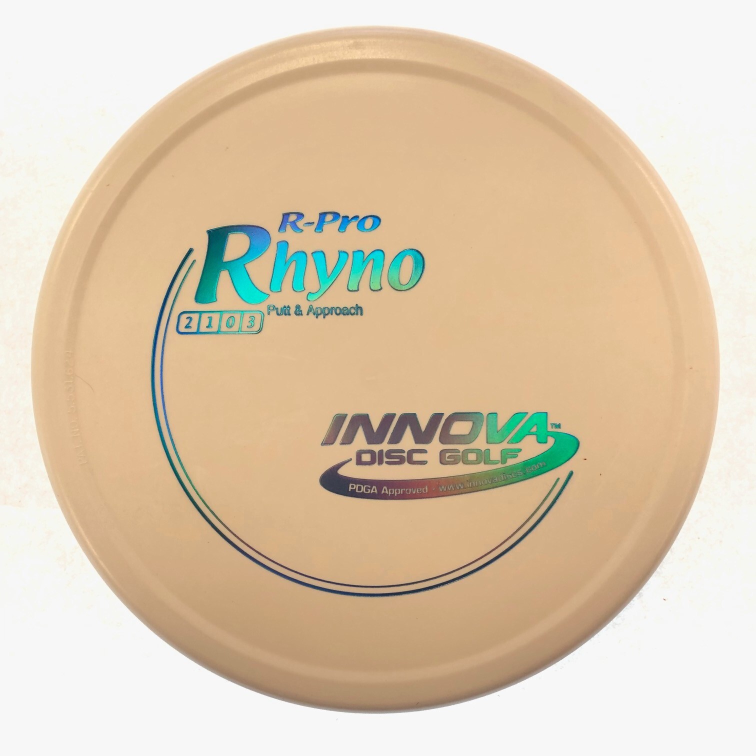 DISC GOLF INNOVA RPRO RHYNO OVERSTABLE PUTTER 175g WHITE W/ BLUE FOIL