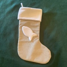 JO-ANN Stores*Christmas Stocking*Felt Lined Burlap w/Fleece Cuff*18” Long* NEW