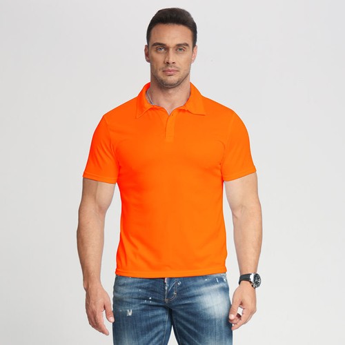 Mens Polo Shirts Solid Colour Plain Top Short Sleeve Casual Sport Duick Dry - Picture 6 of 17