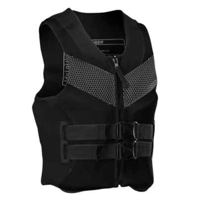 Buoyancy Aid ライフジャケット 3XLサイズ ブラック Neoprene Life Vest Adults Surf Buoyancy Aid Life Jacket Motorboats
